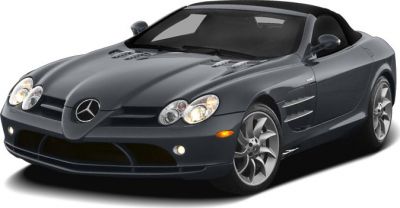 Black convertible roadster with distinctive front lights and sporty alloy wheels