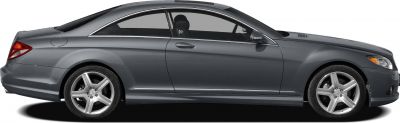 Sleek coupe side profile with smooth lines and alloy wheels