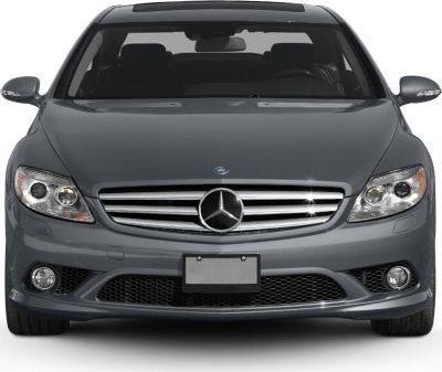 Front view with distinctive grille and headlights