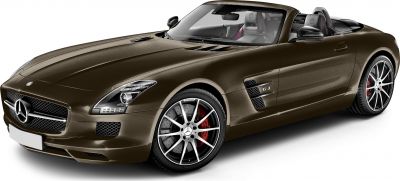 Convertible sports coupe with 6.3 badge and alloy wheels