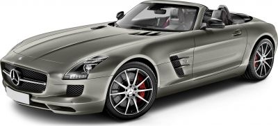 Convertible luxury coupe with AMG wheels and distinctive front grille