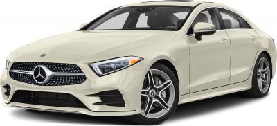 Sleek front view with AMG alloy wheels and sharp headlights