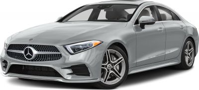 Front angled view of a luxury coupe with diamond grille and LED headlights