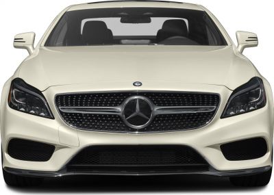 Front grille and headlights of a modern luxury coupe