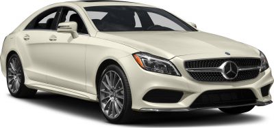Front grille and side profile of a luxury four-door coupe