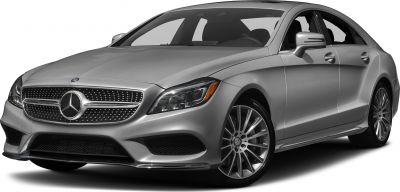 Luxury sedan front view with LED headlights and alloy wheels