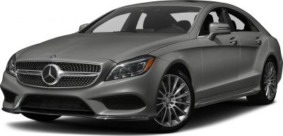 Luxury sedan front view with LED headlights and alloy wheels