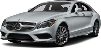 Front view of luxury coupe with distinctive grille and headlights