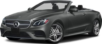 Convertible front view with diamond grille and LED headlights
