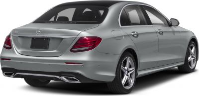 Silver sedan rear side with LED tail lights and alloy wheels