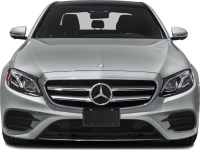 Front grille and headlights of a modern luxury sedan