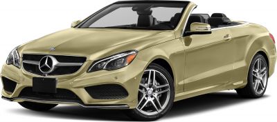 Convertible front angled view with AMG wheels and detailed headlights