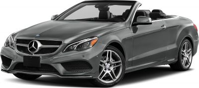 Front angled view of convertible with alloy wheels and open roof