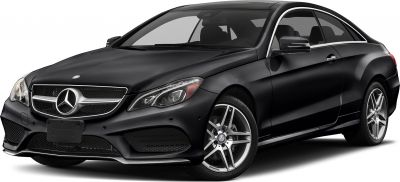 Front angle view with AMG wheels and modern LED headlights