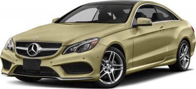 Front and side view of coupe with star grille and sporty wheels