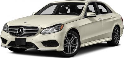 Luxury sedan with LED headlights and five-spoke alloy wheels