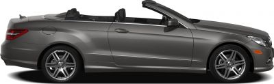 Side view of a sleek convertible with open roof and alloy wheels