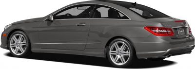 Side and rear view of a sleek two-door coupe with stylish rear lights
