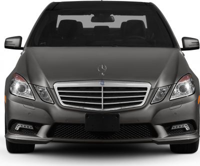 Front view with distinctive grille and headlights