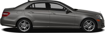 Side profile of a luxury sedan with alloy wheels