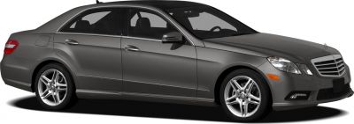 Side profile of luxury sedan with alloy wheels and chrome trim