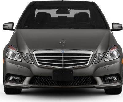 Front view with distinctive grille and headlights