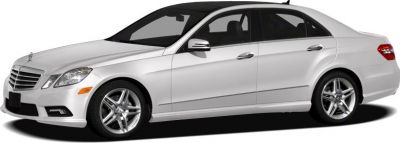 Silver luxury sedan with sleek design and alloy wheels