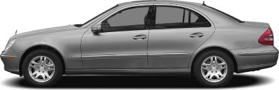 Side profile of mid-size luxury sedan with alloy wheels and smooth body lines