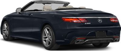 Convertible rear view with quad exhausts and LED taillights