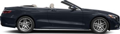 Convertible side profile with alloy wheels and folded roof
