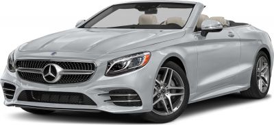 Front view of convertible with prominent grille and alloy wheels