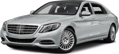 Silver luxury sedan with distinctive grille and alloy wheels