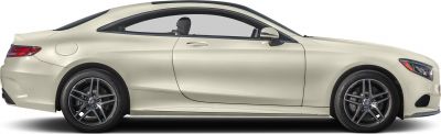 Side profile of a two-door luxury coupe with alloy wheels