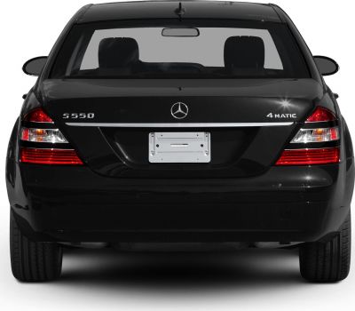 Luxury sedan rear with taillights and 4MATIC badge