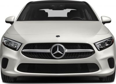Front view with distinctive grille and headlights