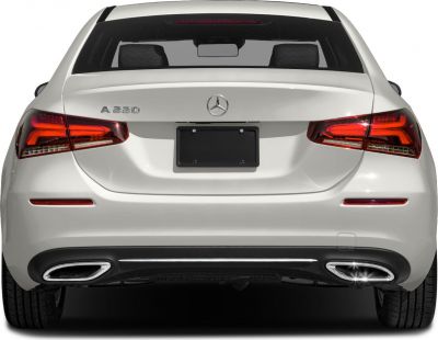 Rear view with LED taillights and dual chrome exhaust outlets