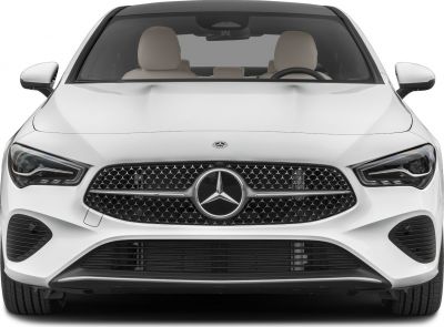Front view with mesh grille and LED headlights