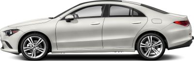 Sleek side profile of a modern sedan with alloy wheels and smooth contours