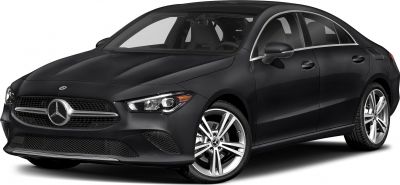 Front view and alloy wheels of a modern luxury coupe