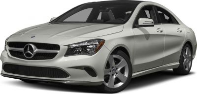 Front and side view with sleek headlights and distinctive grille