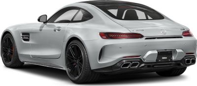 Rear and side view with quad exhausts and black rims