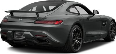 Rear view with spoiler, LED taillights, dual exhausts, and black wheels.