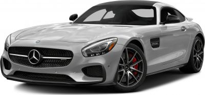 Sporty front and side profile with LED headlights and AMG grille