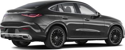 Sleek black SUV with coupe-style roof and multi-spoke alloy wheels