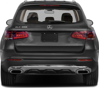 Rear view of SUV with LED taillights and dual exhaust outlets