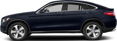 Coupe SUV side profile with sloping roofline and alloy wheels