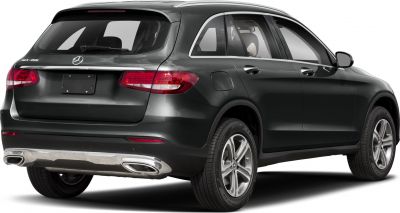 Rear view of SUV with modern taillights and chrome exhaust