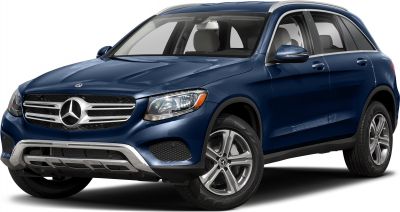 Blue SUV front and side, alloy wheels visible