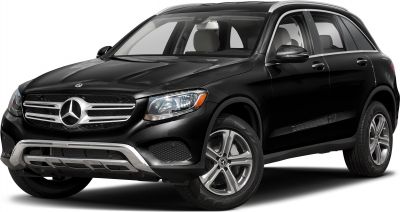 Front 3-4 view of luxury SUV with LED headlights and chrome grille