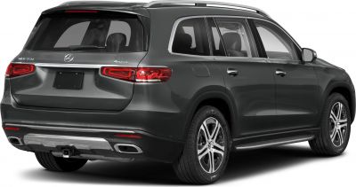 Rear side view with dual exhaust, LED taillights, alloy wheels, roof rails